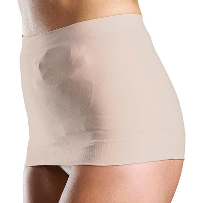 Corsinel StomaSafe Plus beige garment front view for ostomy support