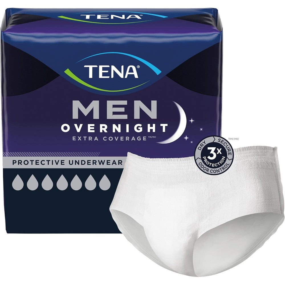 Tena Men Overnight Extra Coverage Incontinence Underwear front view