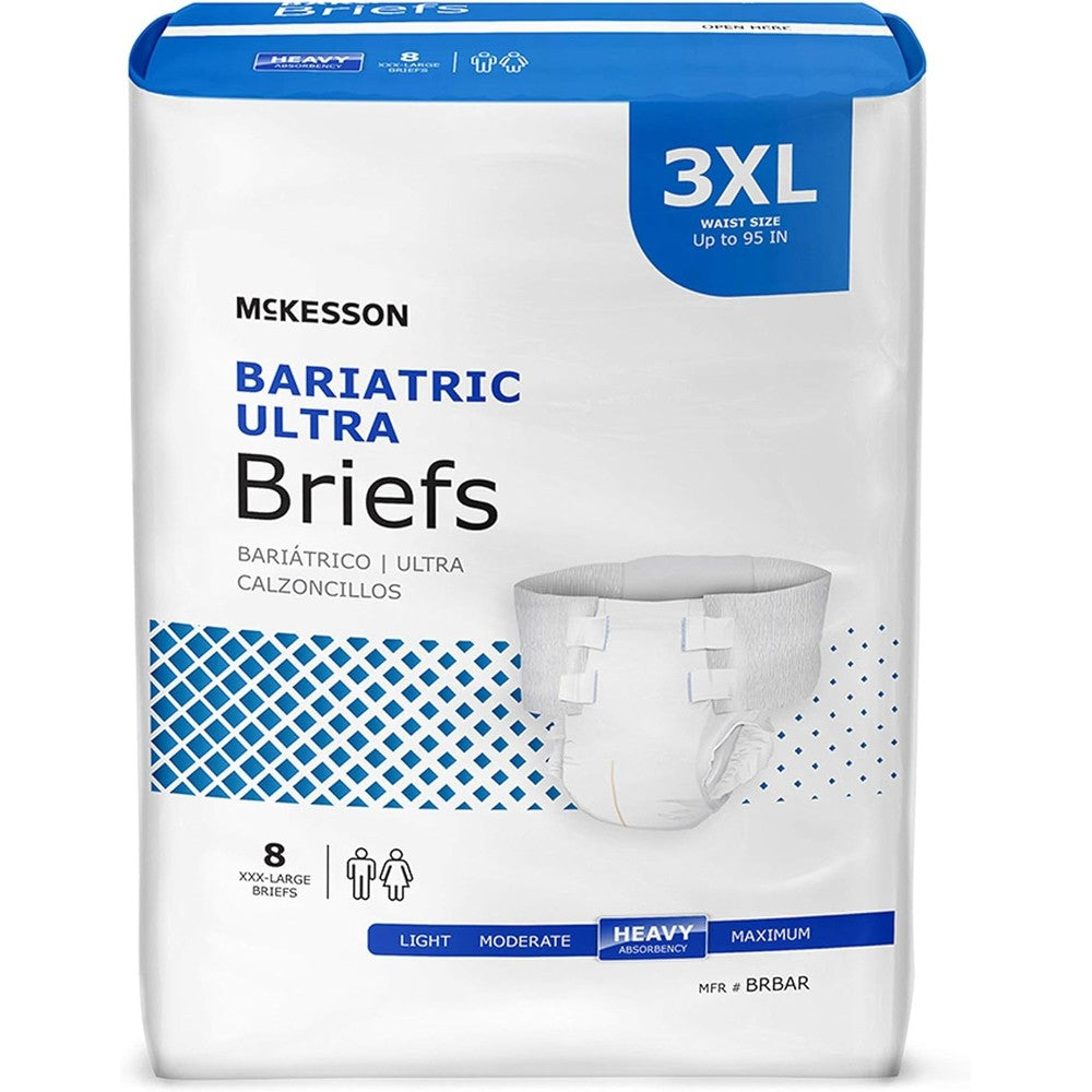 McKesson Ultra Briefs bariatric adult incontinence diapers front view packaging
