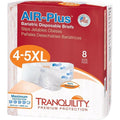 Tranquility AIR-Plus Breathable Bariatric Disposable Briefs 4XL front package view for heavy adult incontinence care