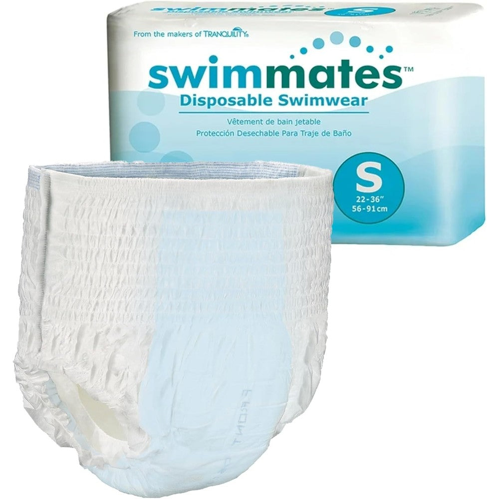 Swimmates disposable adult swim underwear small front view packaging