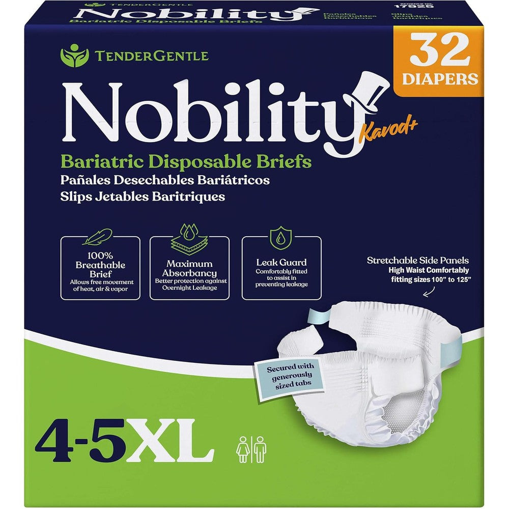 TenderGentle 4-5XL bariatric adult diapers front view