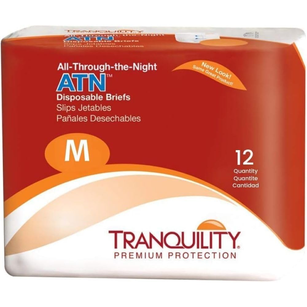 Tranquility Premium ATN Disposable Briefs front view packaging