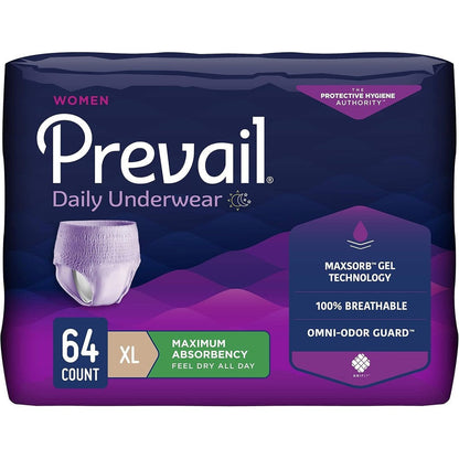 Prevail Proven womens incontinence protective underwear extra large front packaging view