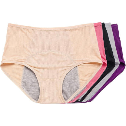 Everdries leakproof underwear front view showing the high-waisted design of the premium absorbent panties for senior women.