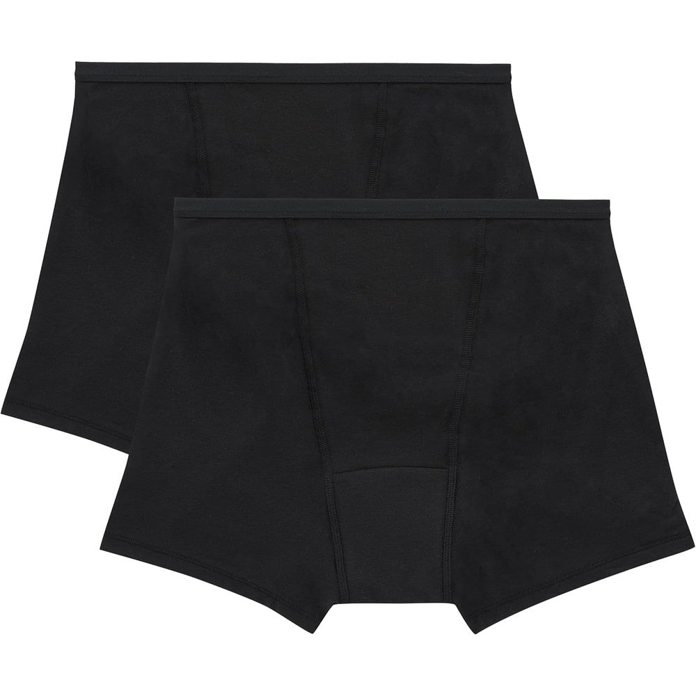 Hanes Women's Comfort Period Briefs front view black pack