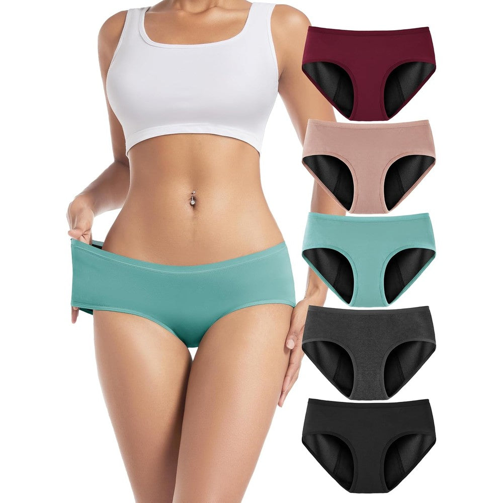 Tiichoo period underwear 5 pack front view heavy flow