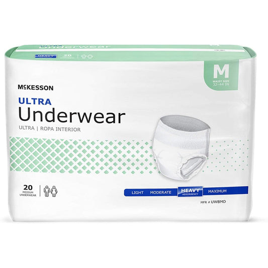 McKesson Ultra Adult Incontinence Underwear front packaging box view