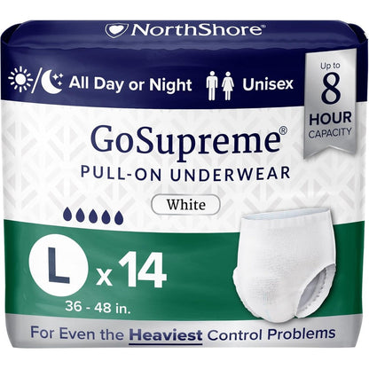 NorthShore GoSupreme Overnight Pull On Underwear packaging front view