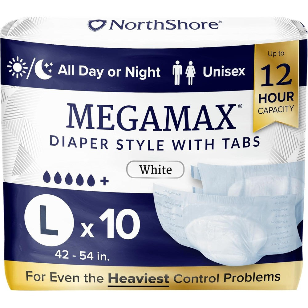 NorthShore MegaMax Adult Overnight Diapers front view packaging