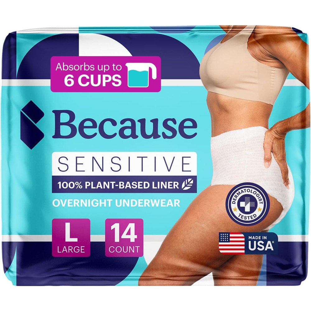 Because adult incontinence underwear for sensitive skin front view