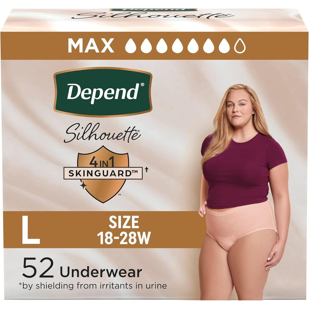 Depend Silhouette Women Incontinence Underwear front view packaging