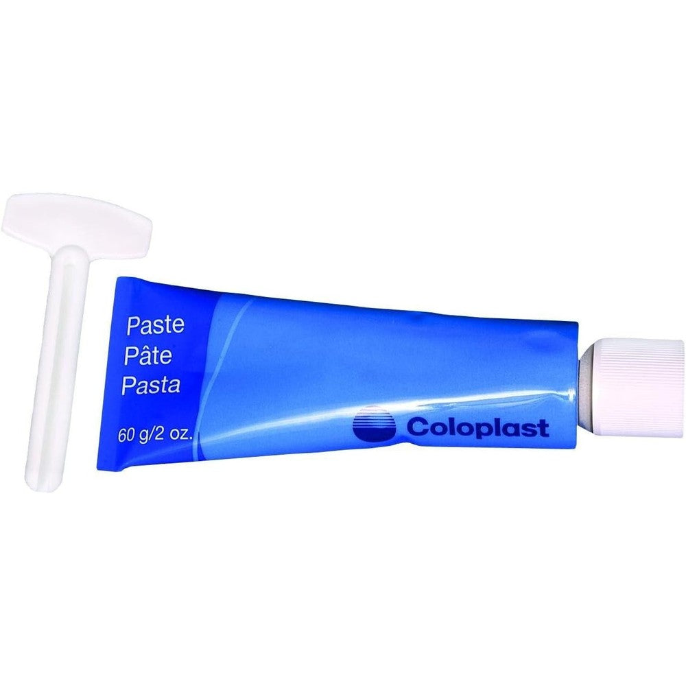 Coloplast Ostomy Paste two ounce tube front view authentic skin barrier medical supplies