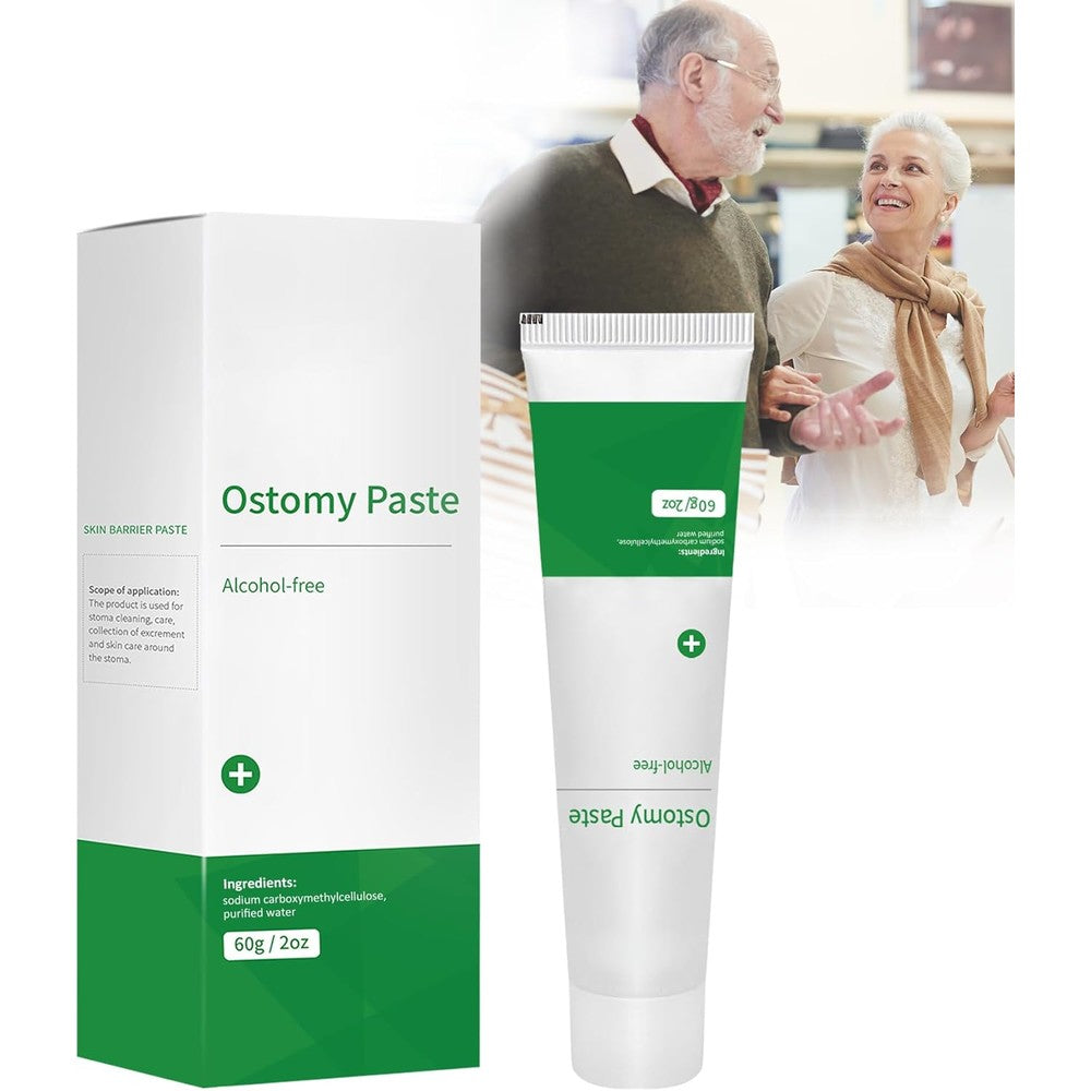 ZnnaYoha Ostomy Stoma Paste front view of the two ounce tube showing product packaging details.