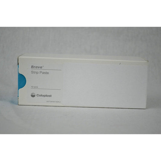Coloplast Brava Ostomy Moldable Strip Paste ten count box front view for secure stoma care seal