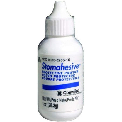 ConvaTec Stomahesive Protective Powder 1 Ounce front view bottle for ostomy skin care.