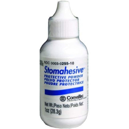 ConvaTec Stomahesive Protective Powder 1 Ounce front view bottle for ostomy skin care.