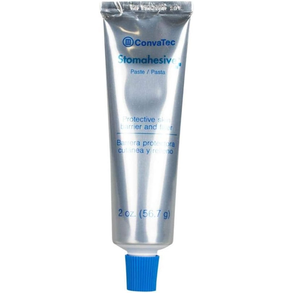 ConvaTec Stomahesive Protective Skin Barrier Paste front view of the fifty six point seven gram tube for ostomy care