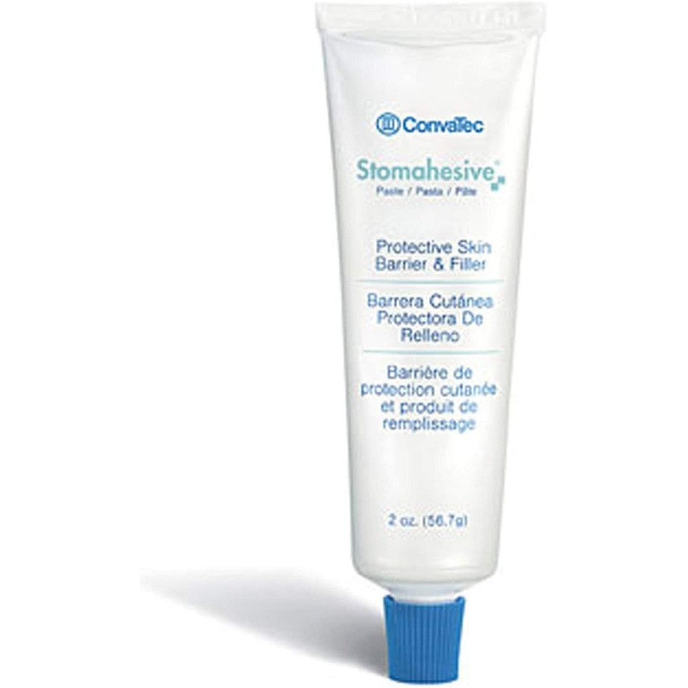 ConvaTec Stomahesive Protective Skin Barrier Paste two ounce tube front view for ostomy care leakage prevention