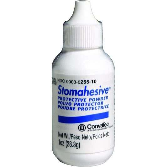 ConvaTec Stomahesive Protective Powder 1 Ounce Bottle front view authentic ostomy skin care accessory