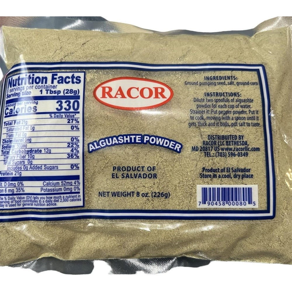 Generic Alguashte Powder SalvadoreÃ±o 8 Ounce front view packaging.
