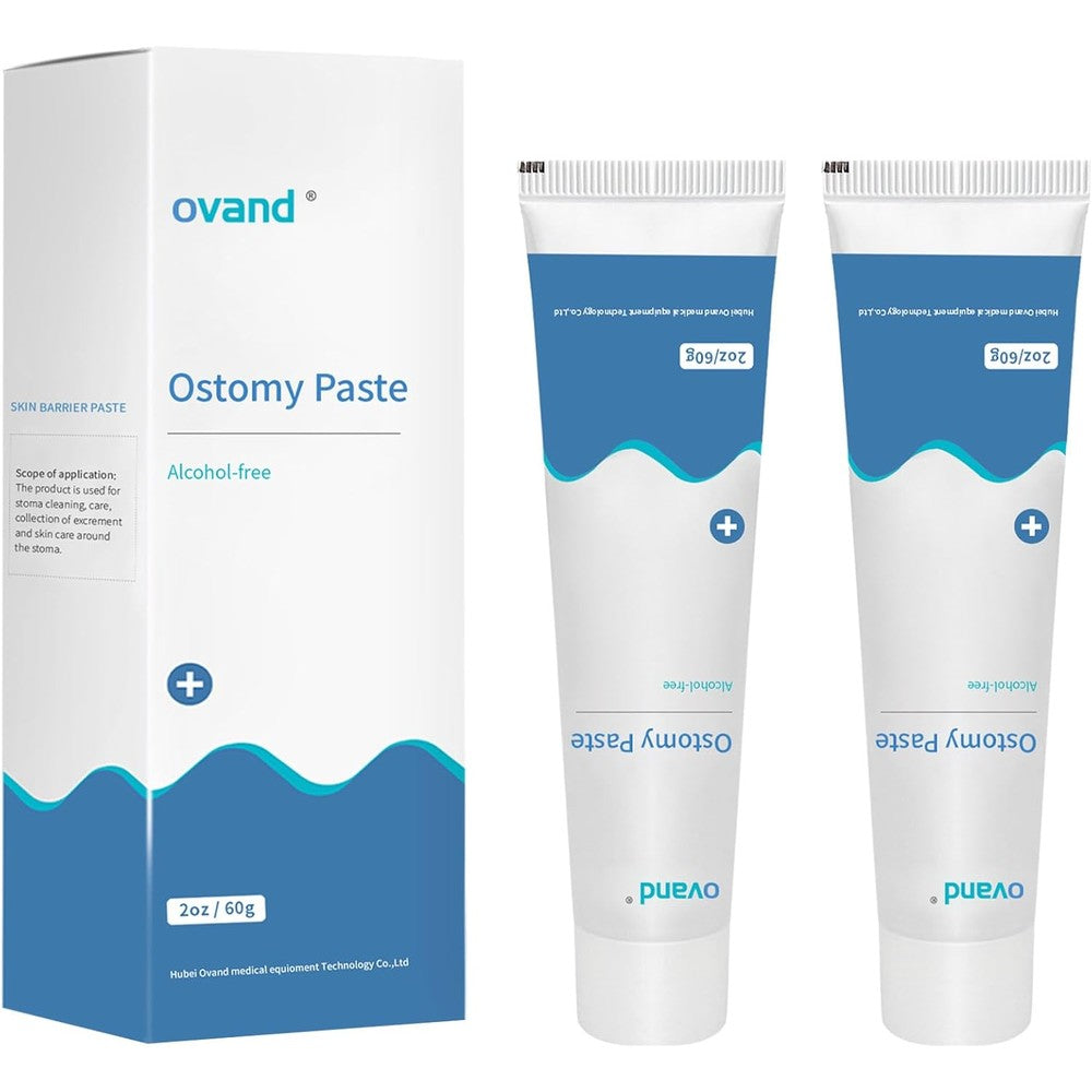 Ovand ostomy paste alcohol free skin barrier two box front packaging view