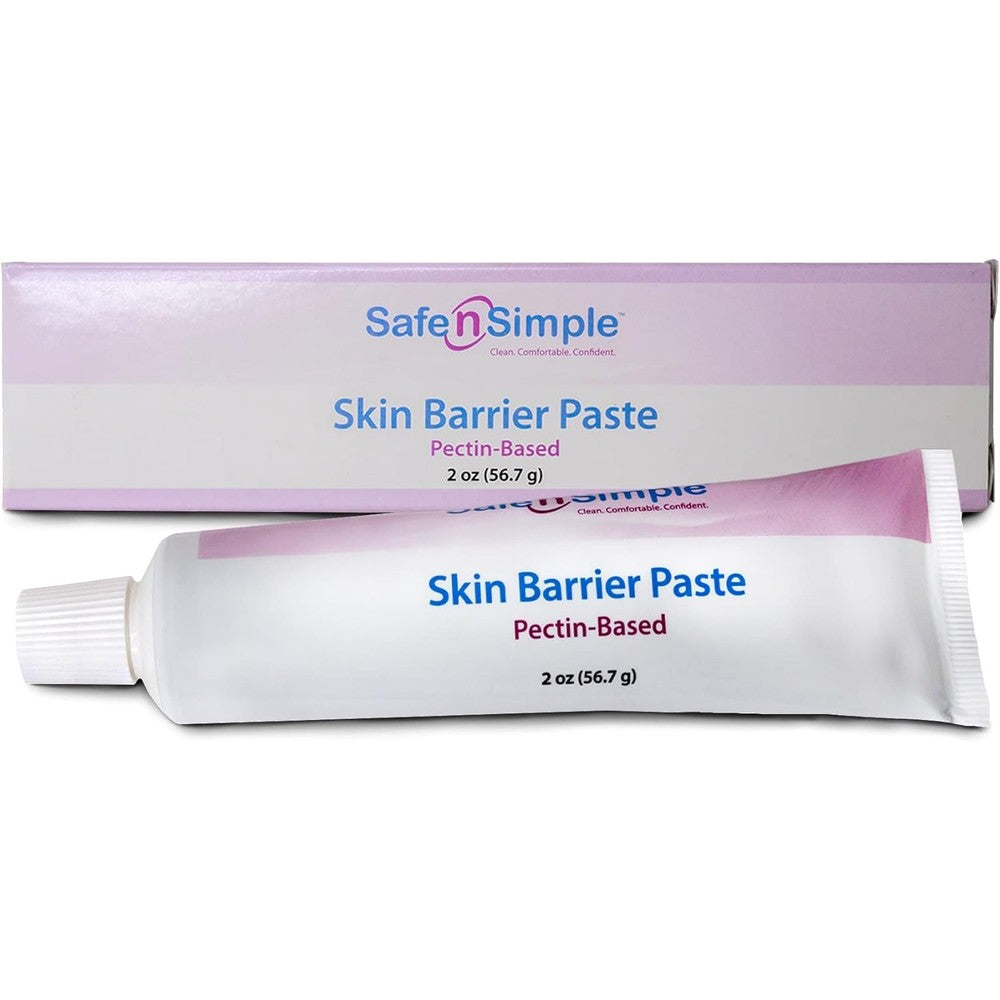 Safe n' Simple Stoma Skin Barrier Paste 2 Ounce tube front view for ostomy care