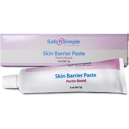 Safe n' Simple Stoma Skin Barrier Paste 2 Ounce tube front view for ostomy care