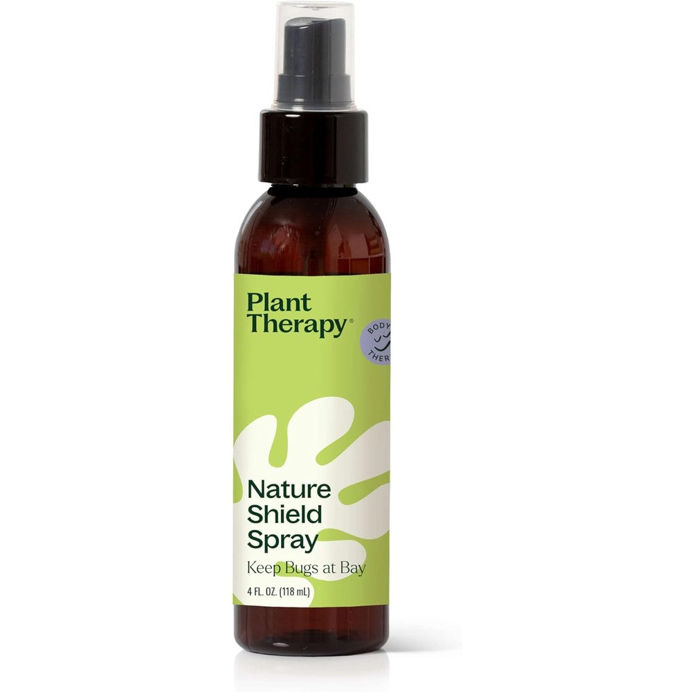 Plant Therapy Nature Shield Spray four ounce bottle front view natural insect repellent