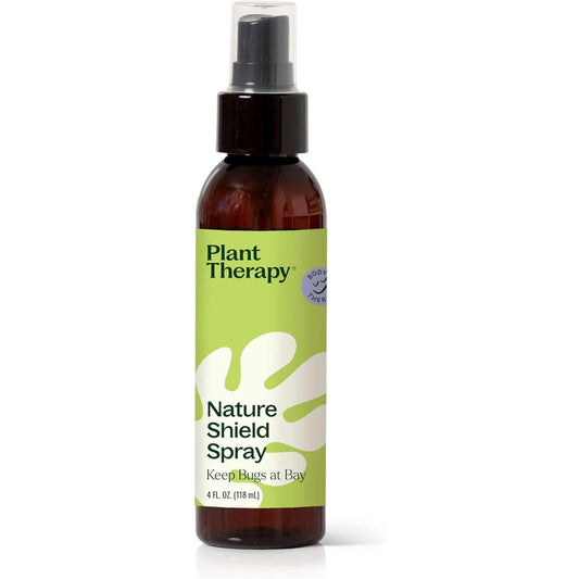 Plant Therapy Nature Shield Spray four ounce bottle front view natural insect repellent