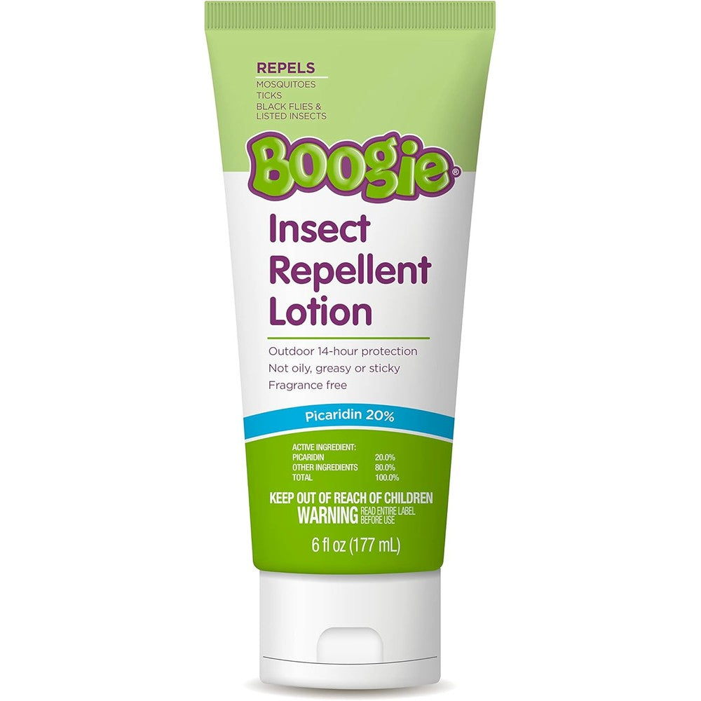 Boogie Insect Repellent Lotion front view of the white six ounce tube