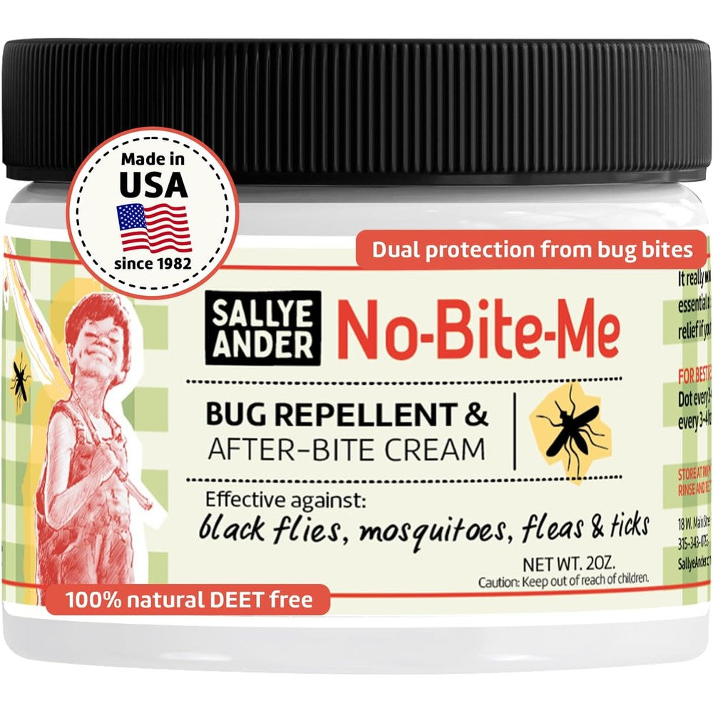 SallyeAnder No Bite Me Natural Bug Repellent Cream front view packaging
