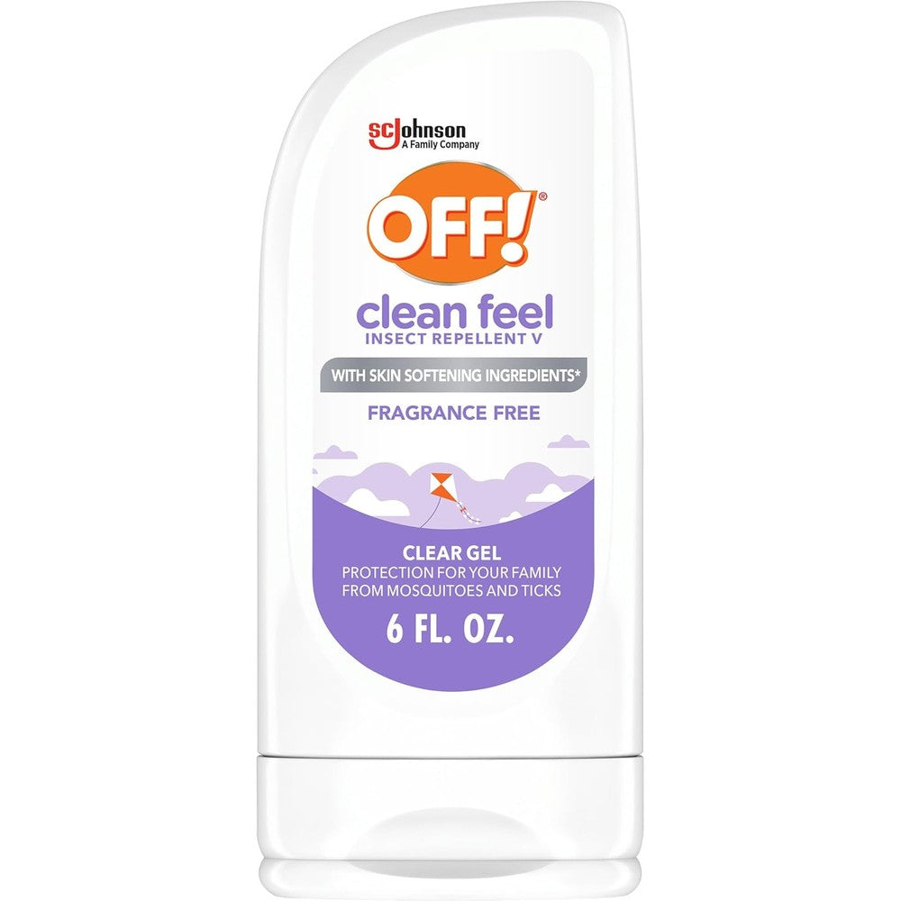 Off! Clean Feel Insect Repellent Clear Gel 6 fluid ounce bottle front view