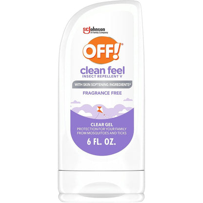 Off! Clean Feel Insect Repellent Clear Gel 6 fluid ounce bottle front view