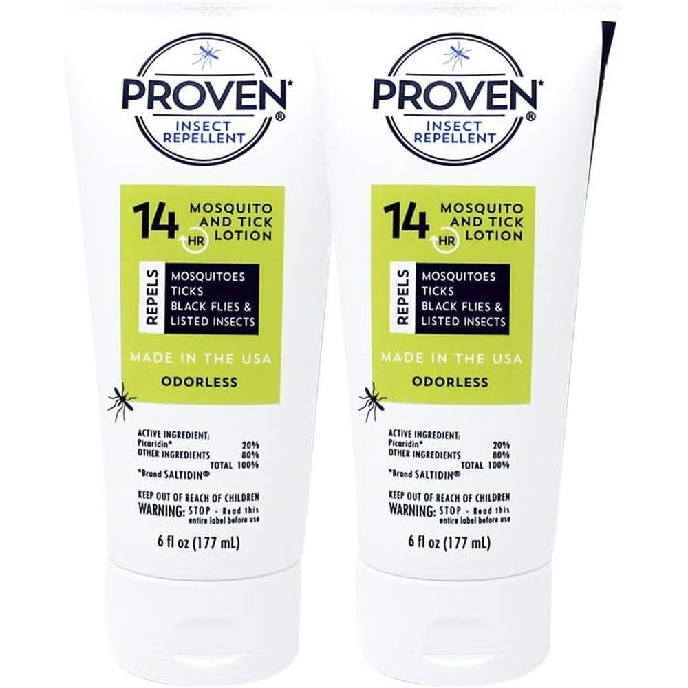 Proven Insect Repellent Lotion two pack front view of bottles showing the odorless label.