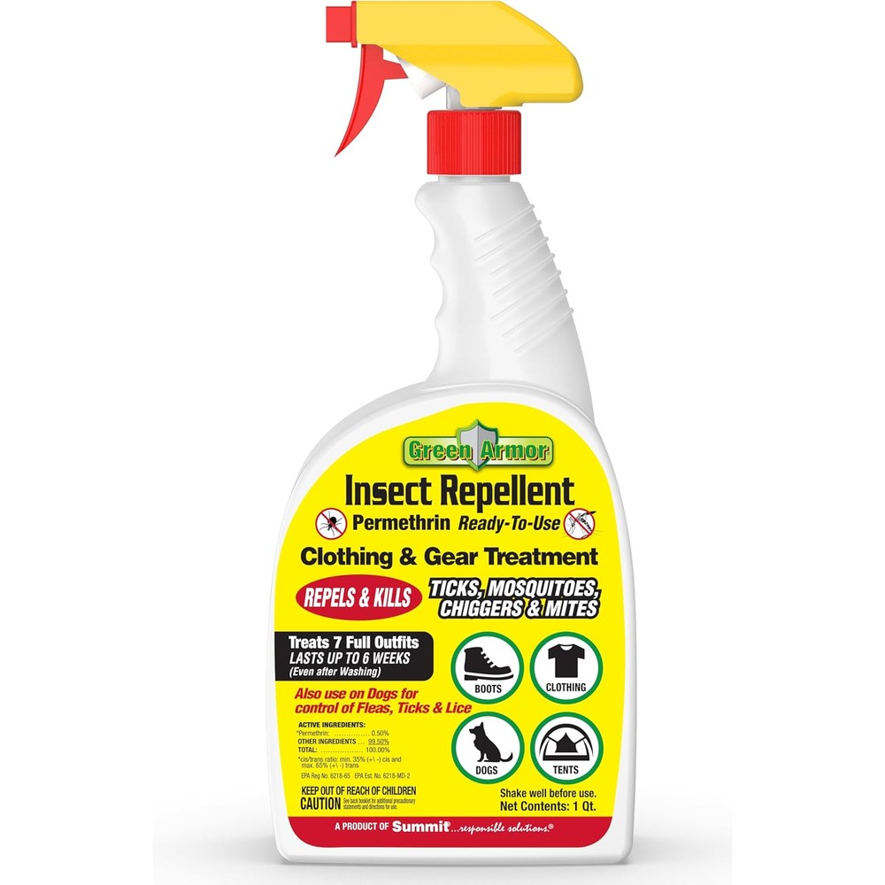 Summit Green Armor Permethrin Insect Repellent 32 Ounce bottle front view
