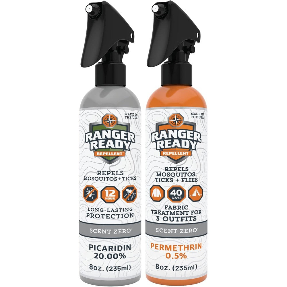 Ranger Ready Repellents P2Pak box showing front view of premium USA imported insect defense spray