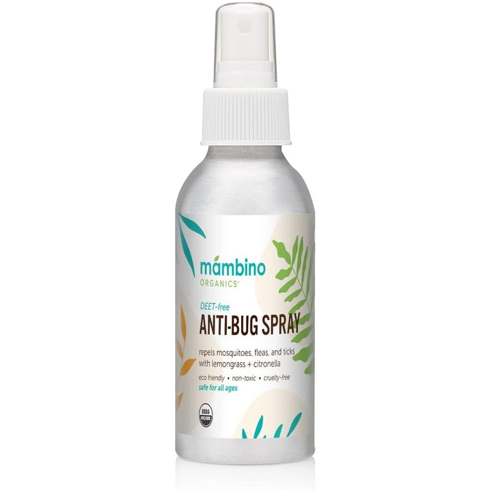 Mambino Organics Anti Bug Spray 2.7 Ounce front view organic mosquito repellent