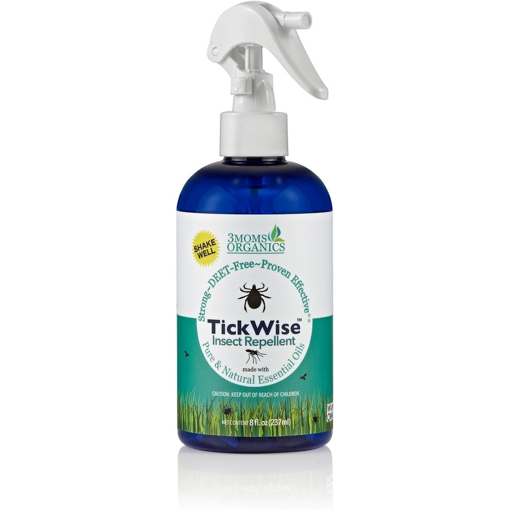 3Moms Organics TickWise 8 Ounce front view natural tick repellent spray