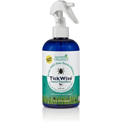 3Moms Organics TickWise 8 Ounce front view natural tick repellent spray