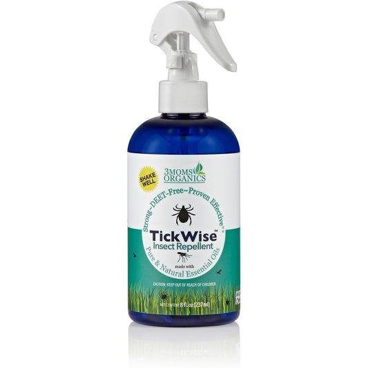 3Moms Organics TickWise 8 Ounce front view natural tick repellent spray
