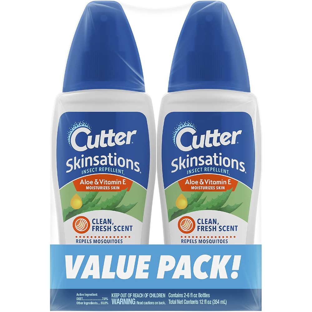 United Industries Cutter Skinsations insect repellent pump spray two pack front view
