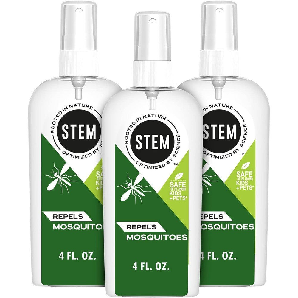Stem Repels Mosquitoes botanical spray 3 pack front view