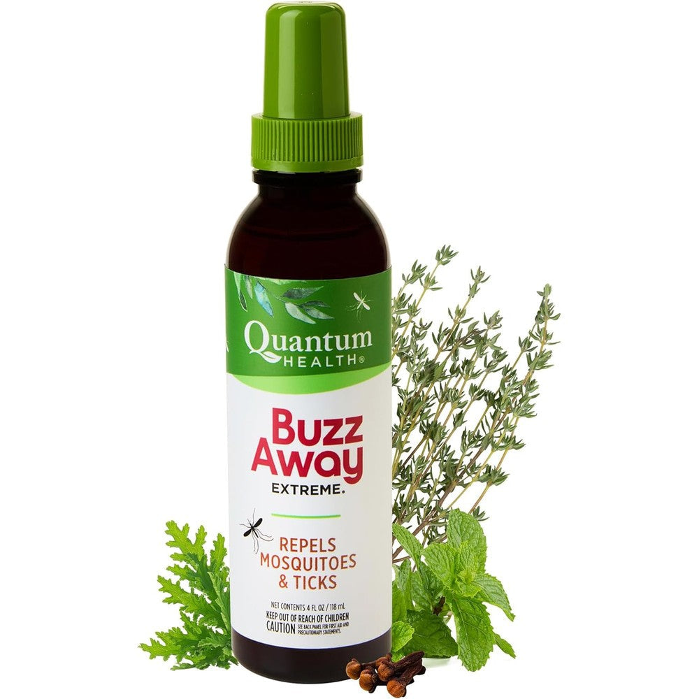 Quantum Health Buzz Away Extreme insect repellent spray front view bottle