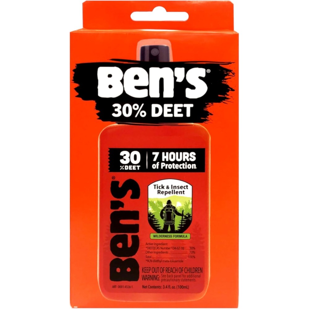 Ben's 30 Percent DEET Mosquito and Insect Repellent front view bottle