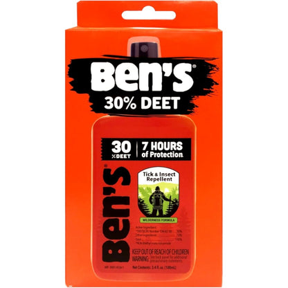 Ben's 30 Percent DEET Mosquito and Insect Repellent front view bottle