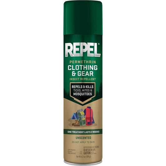 Repel Permethrin Clothing And Gear Insect Repellent front view aerosol canister