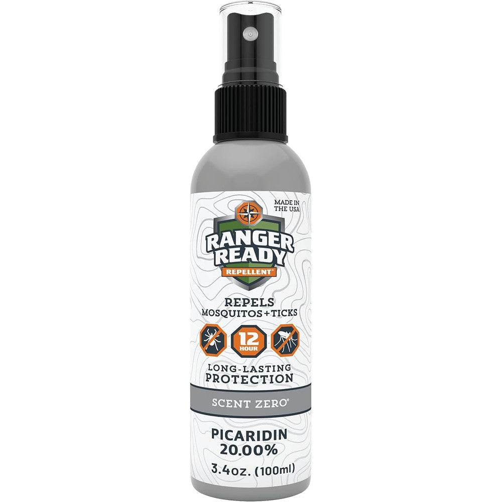Ranger Ready Repellents Picaridin Insect Repellent Spray front view of the travel size bottle.