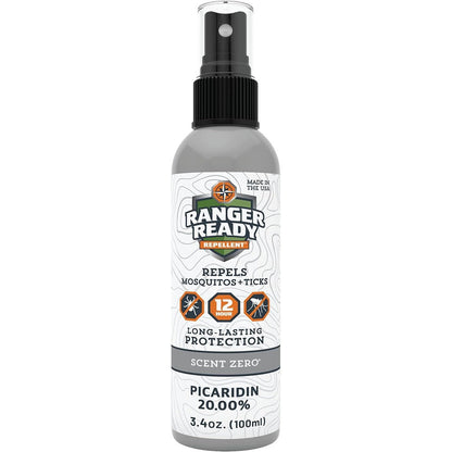 Ranger Ready Repellents Picaridin Insect Repellent Spray front view of the travel size bottle.