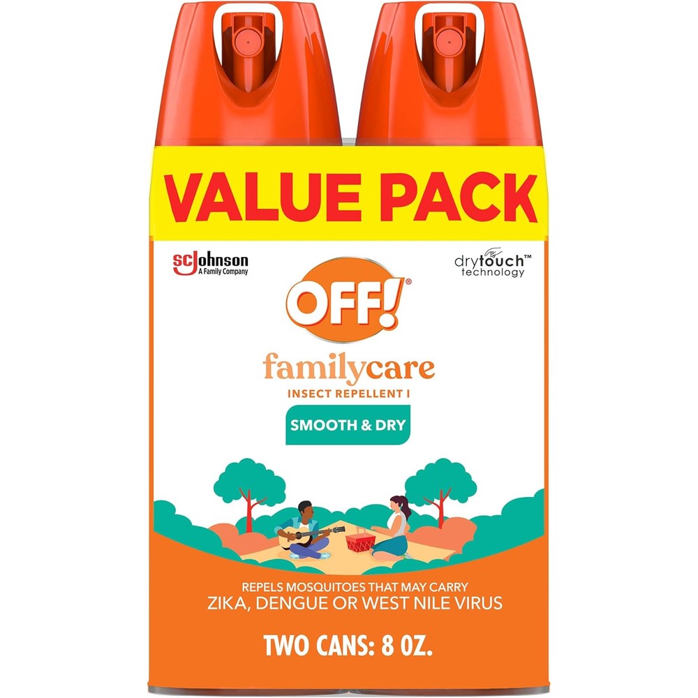 OFF! Family Care mosquito and tick repellent aerosol spray front view packaging